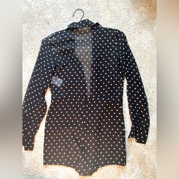 Christian Dior Sheer silk Polka Dot shorts tunic size 34 us2 jumpsuit - Picture 3 of 16